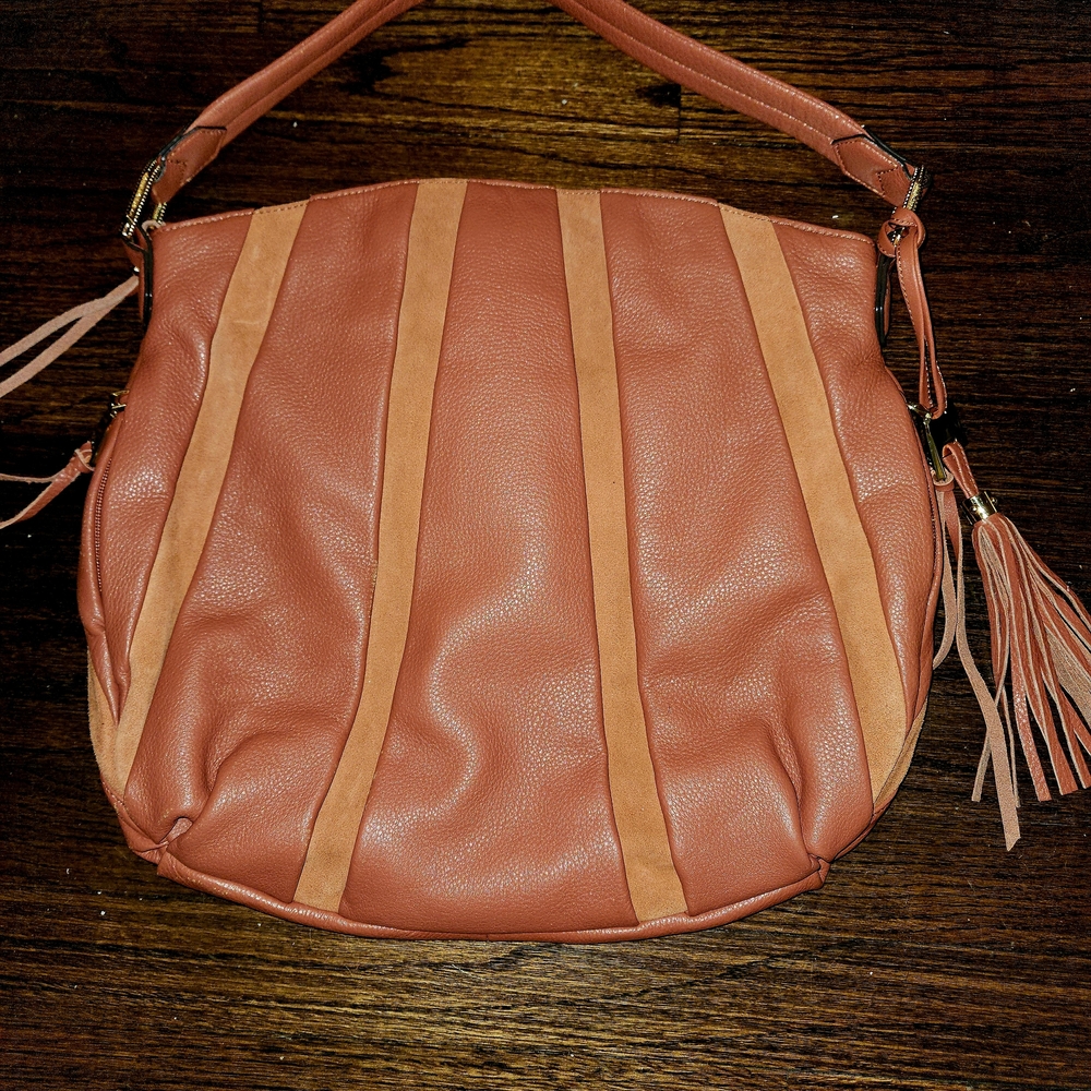 Aimee Kestenberg Terracotta and Tan Hobo Bag